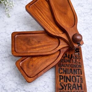 Vintage Primeware Wooden Serving Platter Set